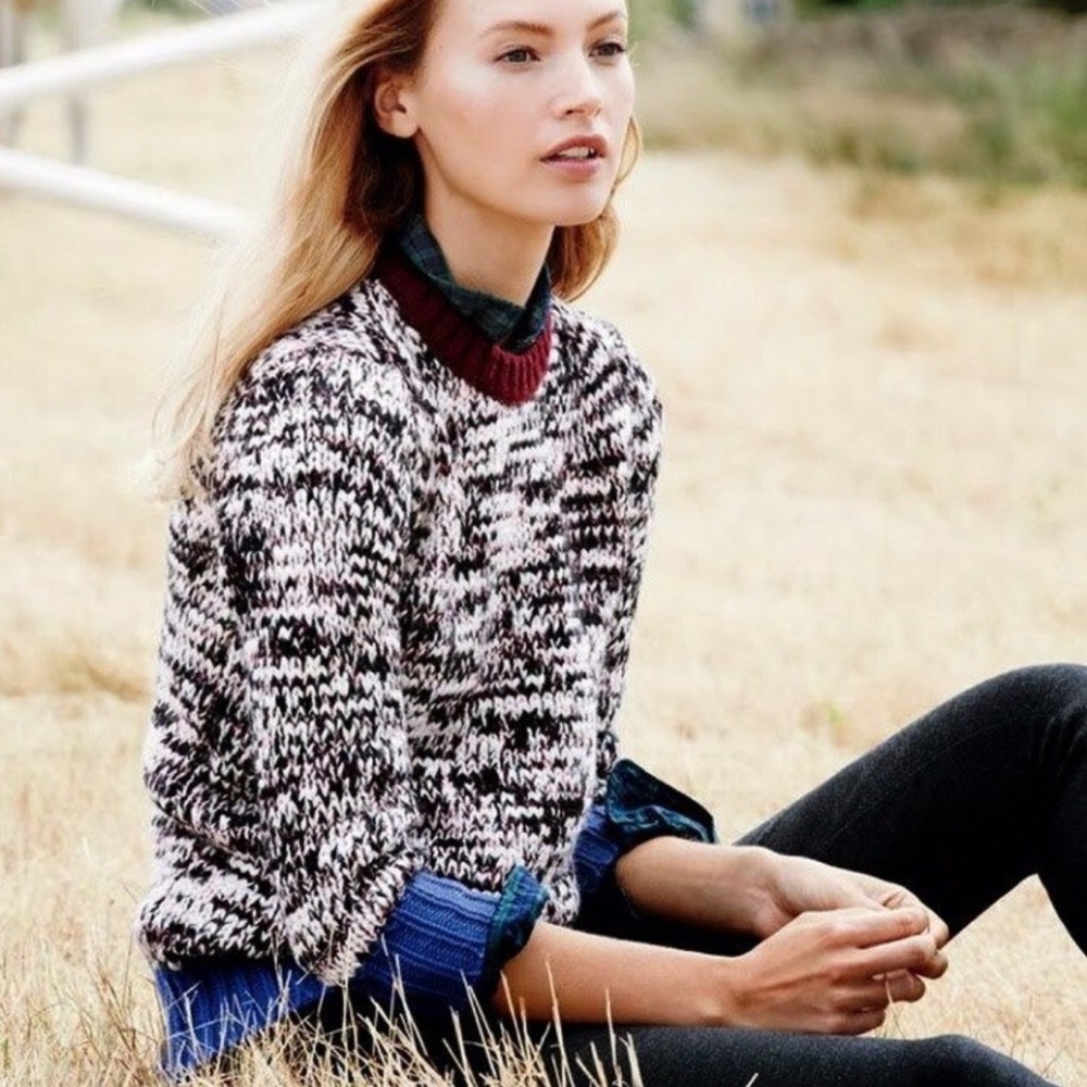 J. Crew Marled Colorblock Sweater